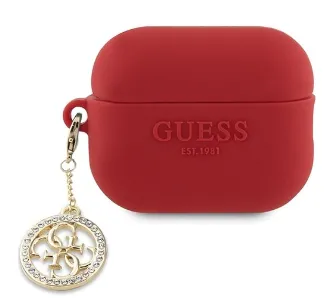 Etui na słuchawki Guess Rubber 4G Diamond Charm do Apple AirPods Pro 2 Czerwony