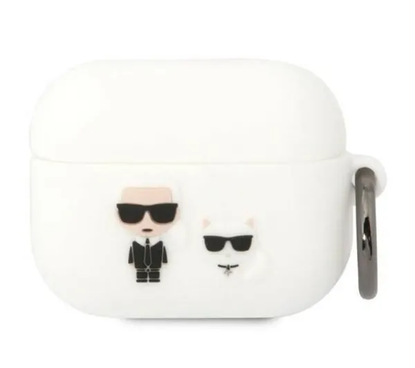 Karl Lagerfeld Silicone Karl & Choupette do Apple AirPods Pro Biały
