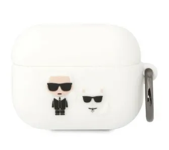 Etui na słuchawki Karl Lagerfeld Silicone Karl & Choupette do Apple AirPods Pro Biały