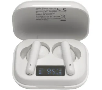 Słuchawki bezprzewodowe Denver TWE-38 Dokanałowe Bluetooth 5.0 Biały
