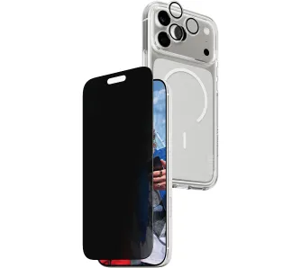 Zestaw ochronny PanzerGlass Care Flagship Privacy MagSafe 3w1 do Apple iPhone 17 Pro Max Przezroczysty + szkło prywatyzujące + osłona