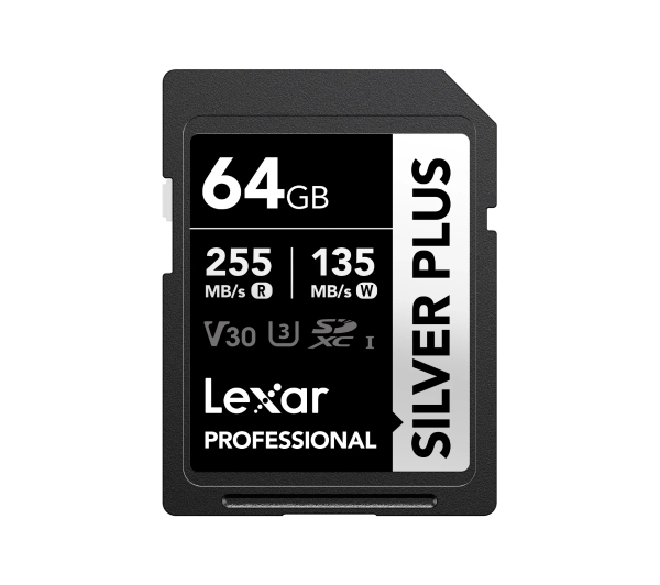 Lexar SILVER PLUS SDXC 64GB 255/135 V30