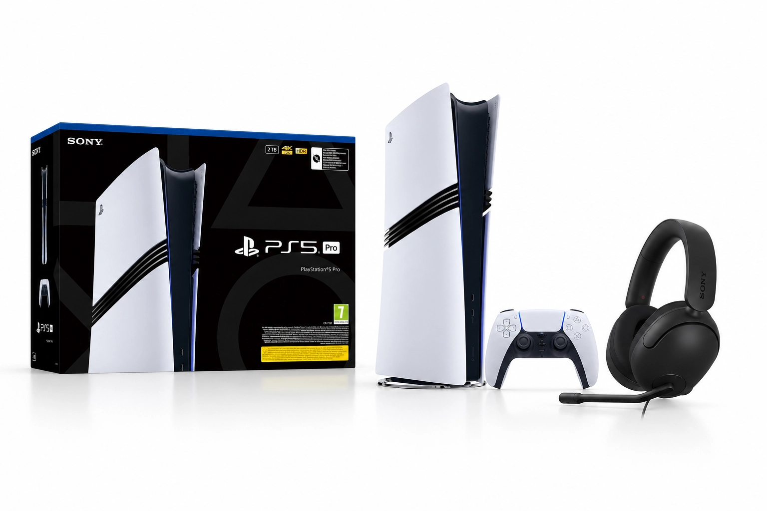Konsola Sony PlayStation 5 Pro (PS5) 2TB + Słuchawki Przewodowe INZONE H3 Czarny