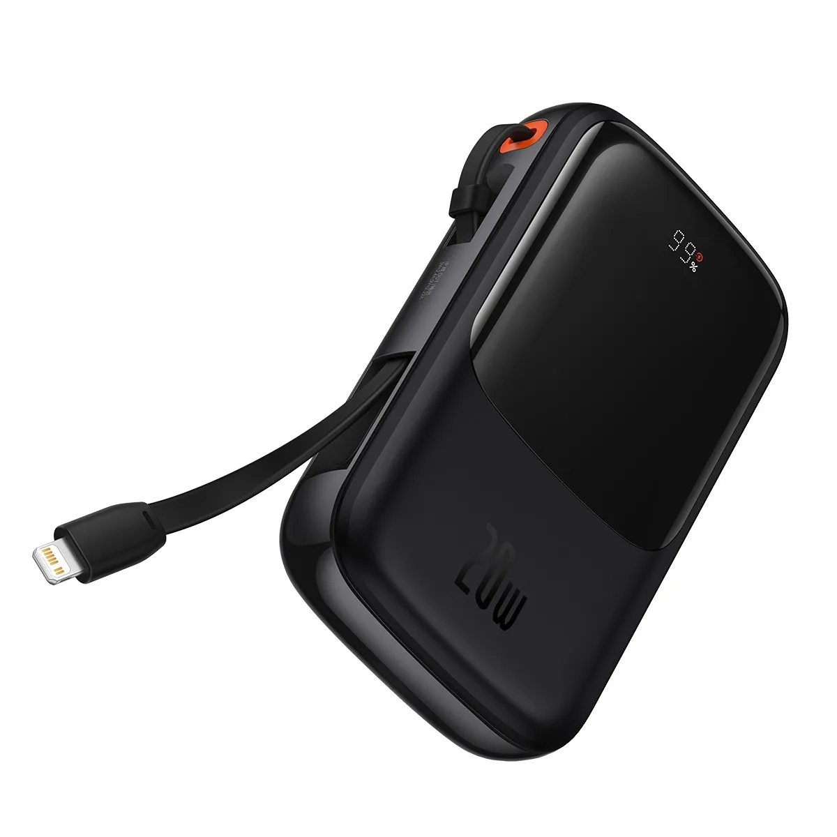Powerbank Baseus Qpow Pro 10000mAh 20W Wbudowany kabel Lightning Czarny