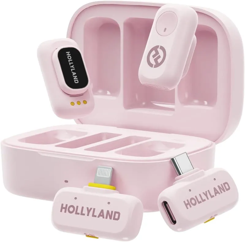 Adapter audio Hollyland Lark A1 COMBO PINK