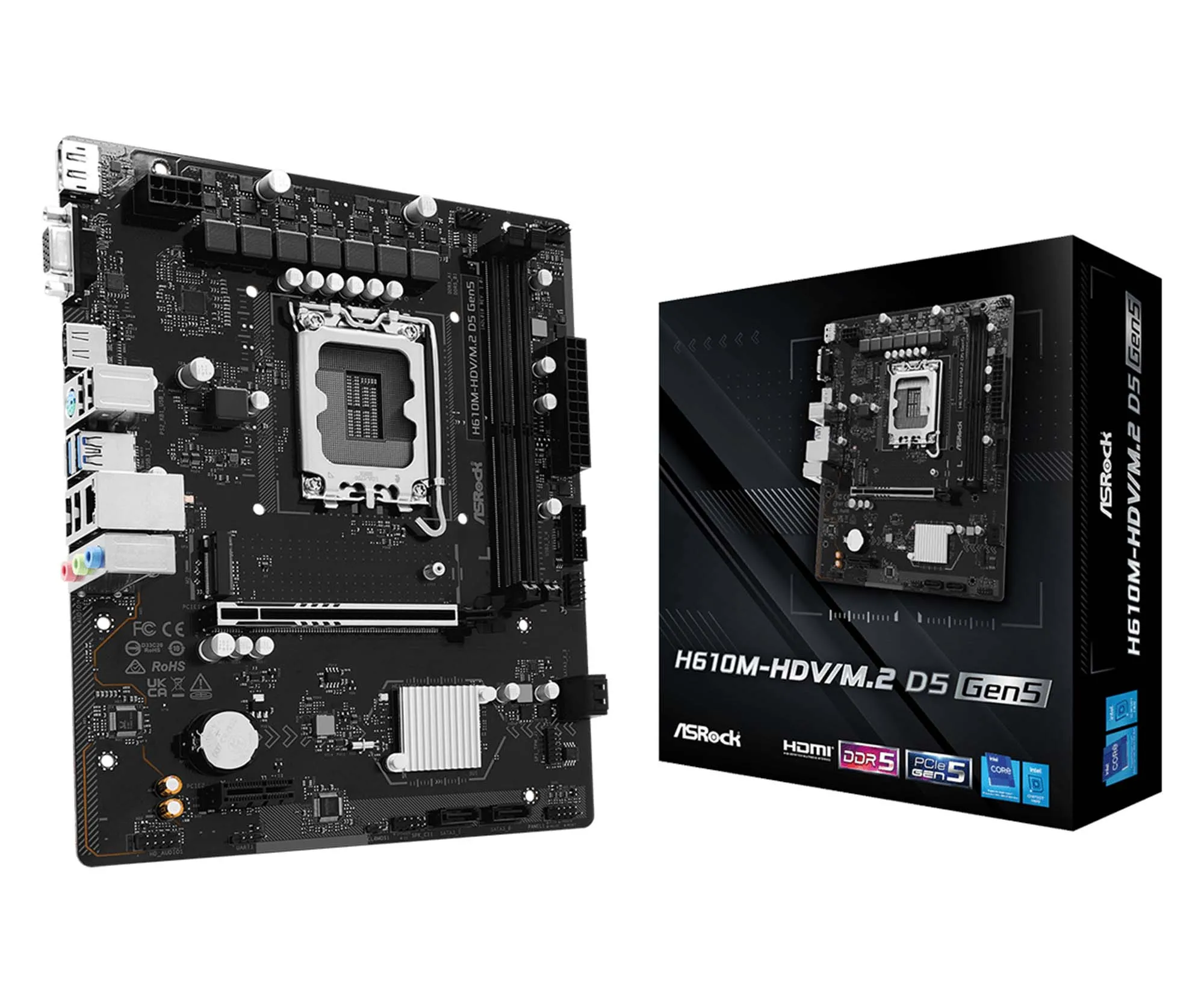 Płyta główna ASrock H610M-HDV/M.2 D5 Gen5 DDR5