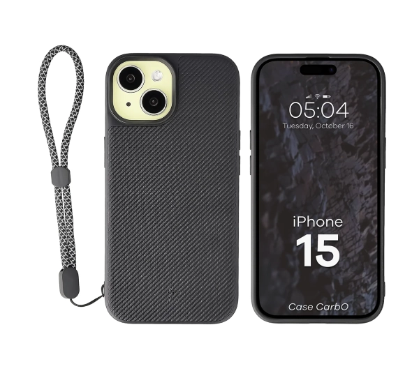 Bizon Case CarbO do iPhone 15 Czarny