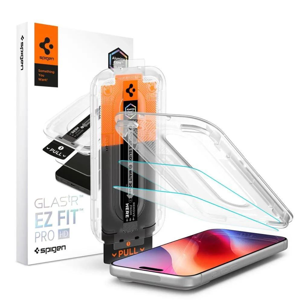 Szkło hartowane Spigen Glas.tR EZ Fit Pro AC 2-Pack do iPhone 16 Pro / 17 / 17 Pro / 18 Pro Przezroczysty