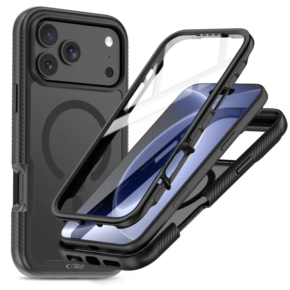 Etui Tech-Protect Defense Magsafe do iPhone 18 Pro Max / 17 Pro Max Czarny
