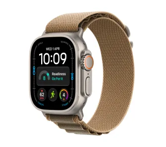 Apple Watch Ultra 4 GPS + Cellular koperta z tytanu Naturalna 49mm Opaska Alpine w kolorze pustyni Rozmiar L