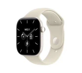 Smartwatch Apple Watch Series 12 GPS + Cellular Koperta 42mm z ceramiki w kolorze białej perły Pasek sportowy w kolorze piasku -S/M