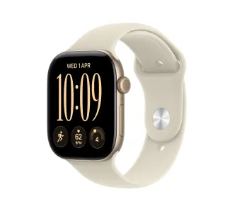 Apple Watch Series 12 GPS + Cellular Koperta 46mm złoty Pasek sportowy piaskowy -S/M