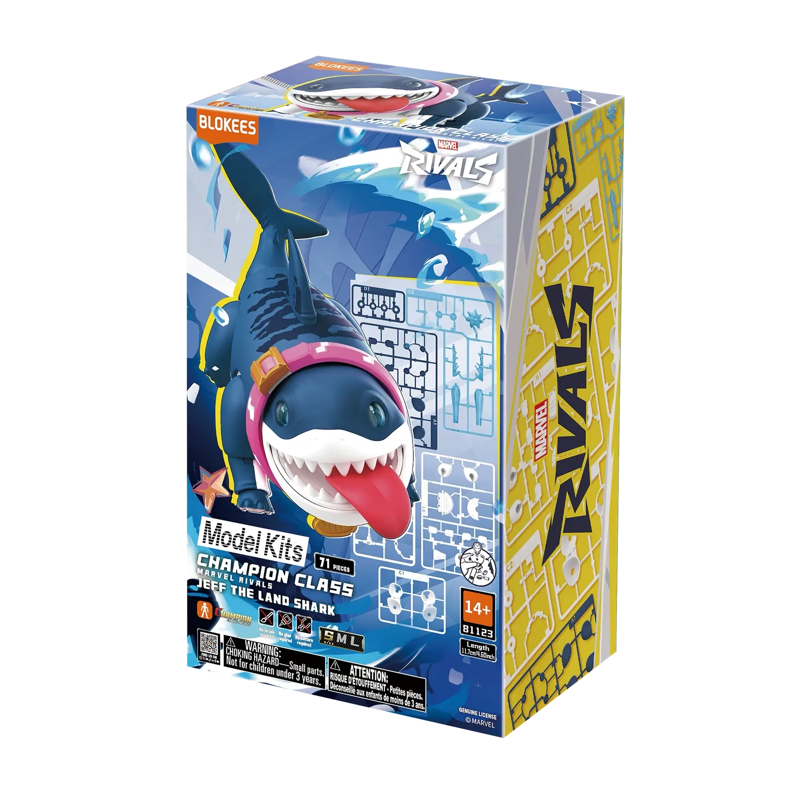Model do składania Blokees Marvel Rivals - Champion Class 12 Jeff the Land Shark