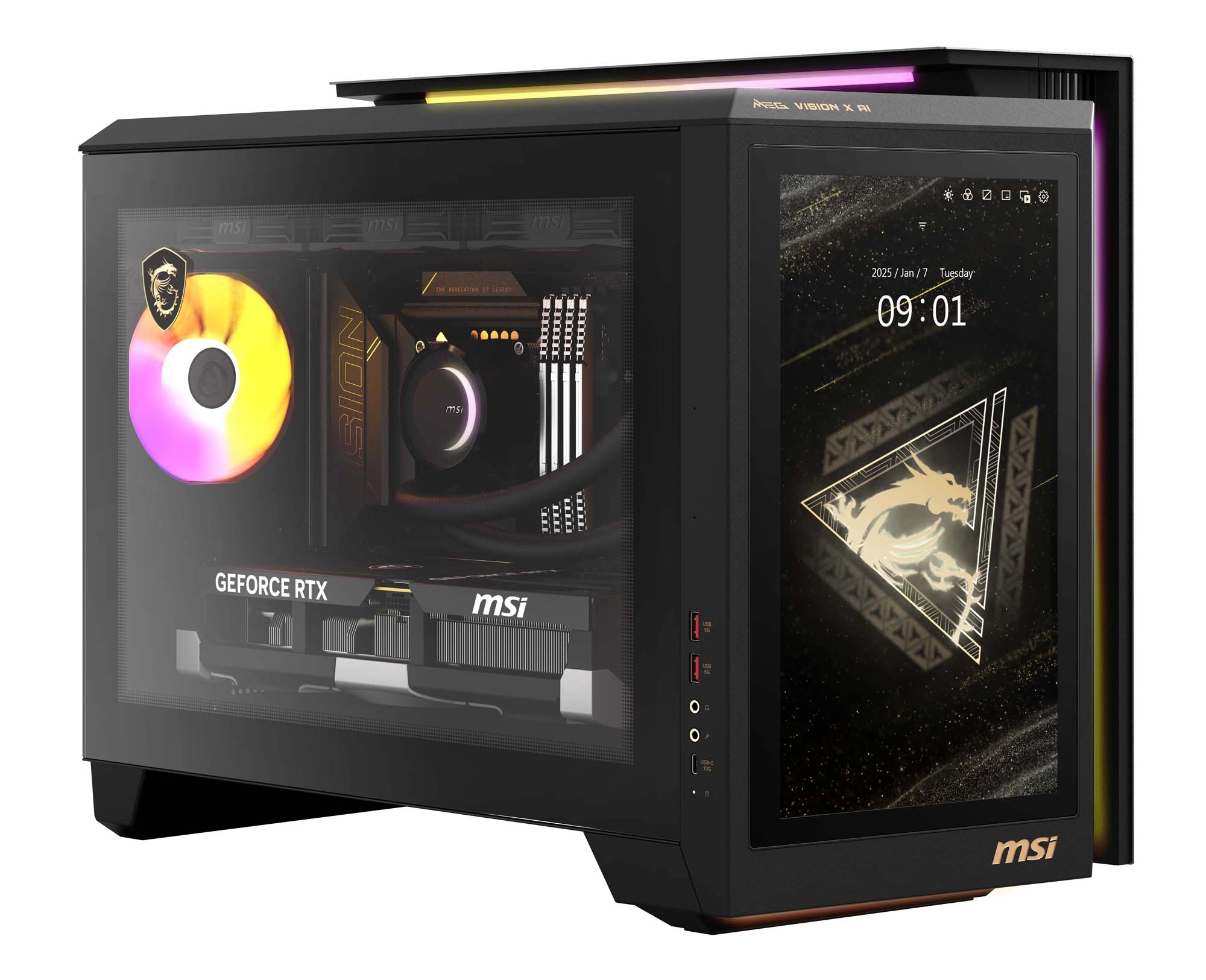 Komputer gamingowy MSI MEG Vision X AI 2nd 2NVR7-418EU Ultra 7 270K Plus 64GB RAM 1TB Dysk SSD RTX5070Ti Win11