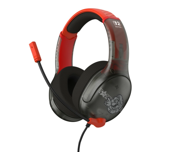 Turtle Beach Airlite Fit Wired Gaming Headse Mario Star Nauszne Czarno-czerwony