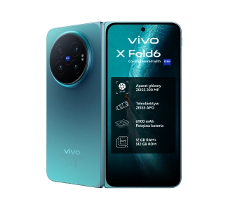 Smartfon vivo X Fold6 12/512GB Funkcje AI 8,02/6,51" 200Mpix Niebieski