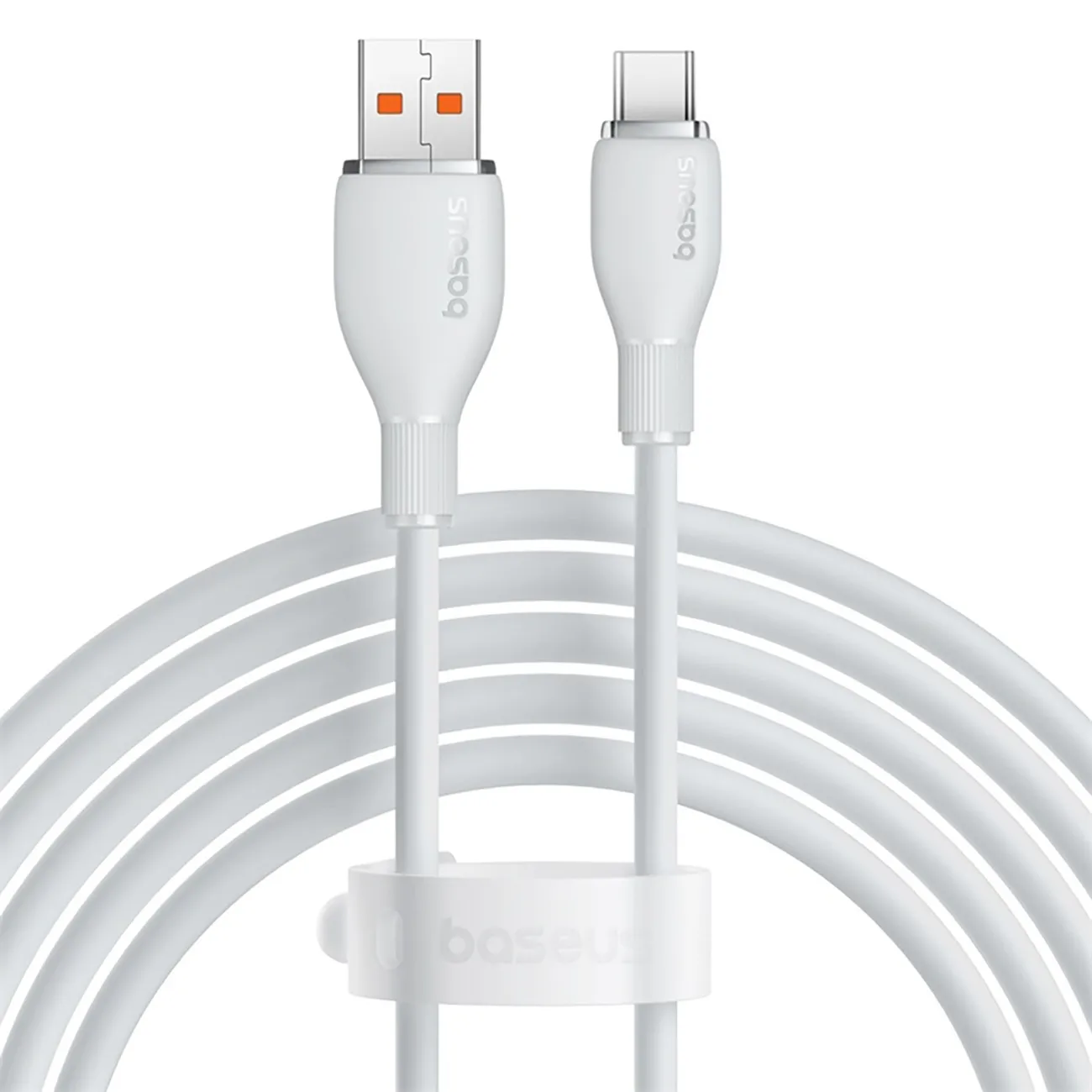 Kabel Baseus Pudding USB-A do USB-C 100W 1,2m Biały
