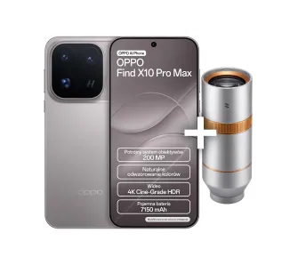 Smartfon OPPO Find X10 Pro Max 12/512GB 6,78" Funkcje AI 120Hz 200Mpix Tytanowy + Telekonwerter