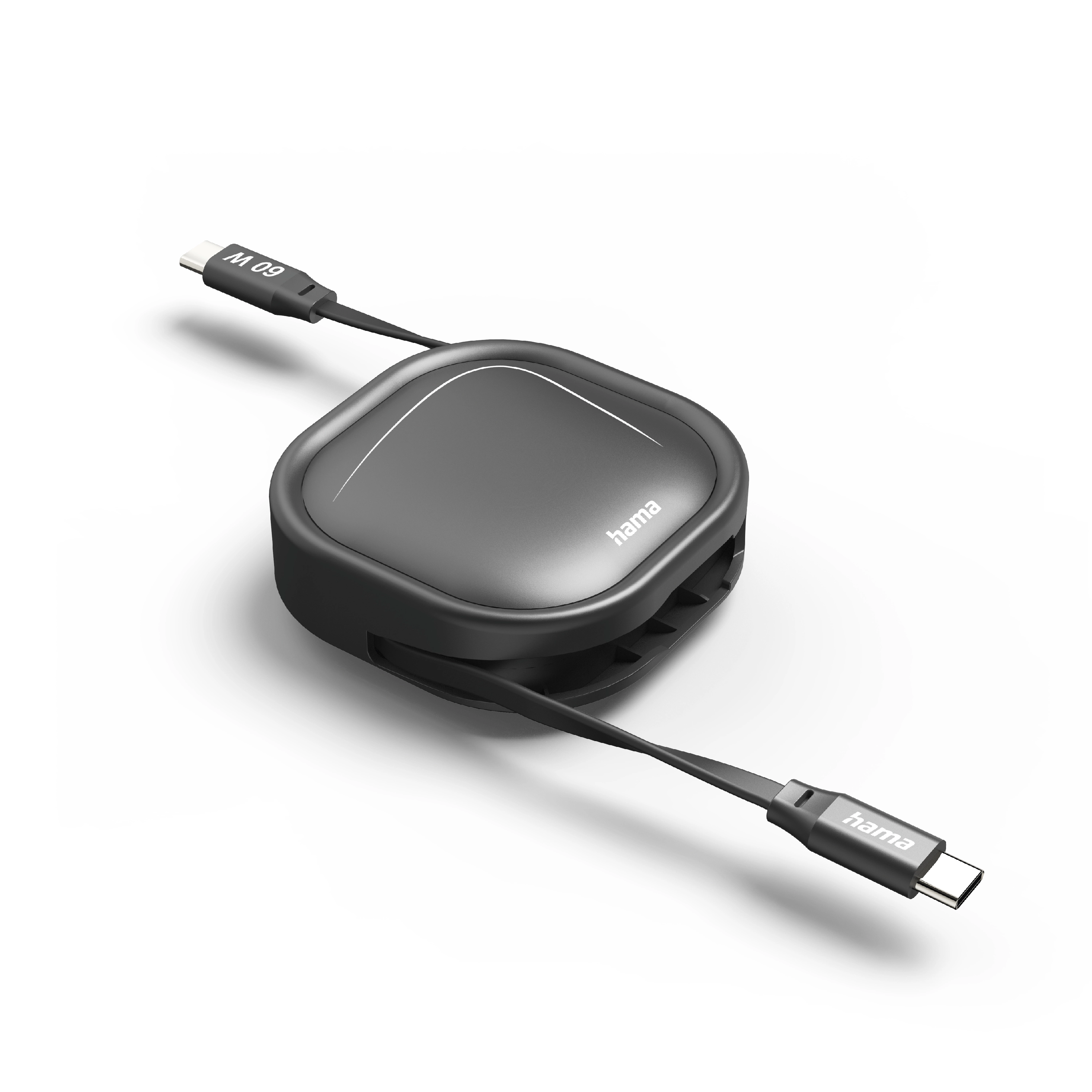 Kabel Hama 201830 Zwijany USB-C do USB-C 60W 1m Czarny
