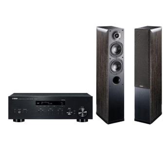 zestaw audio HiFi Yamaha MusicCast R-N303D (czarny), Indiana Line Nota 550 X (czarny dąb)
