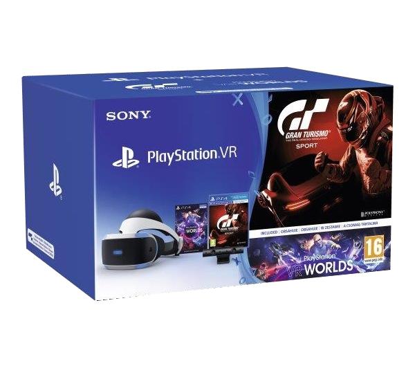 Okulary VR Sony PlayStation VR + PlayStation 4 Camera v2 + Gran Turismo Sport + VR Worlds
