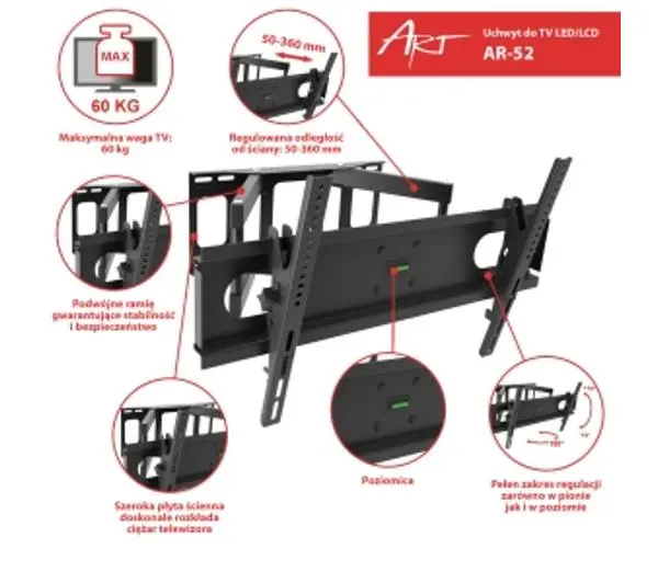 ART AR-52 od 30" do 70" Max 60kg