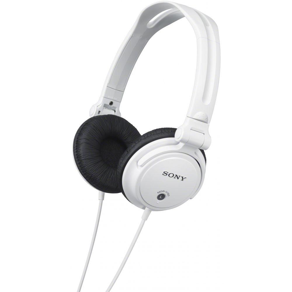 Słuchawki przewodowe Sony MDR-V150 - nauszne - biały