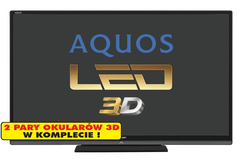 Telewizor Sharp LC-60LE740E + 2 x okulary 3D