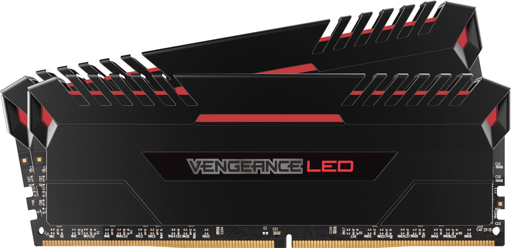 Pamięć RAM Corsair Vengeance LED Red DDR4 16GB (2 x 8GB) 3200 CL16
