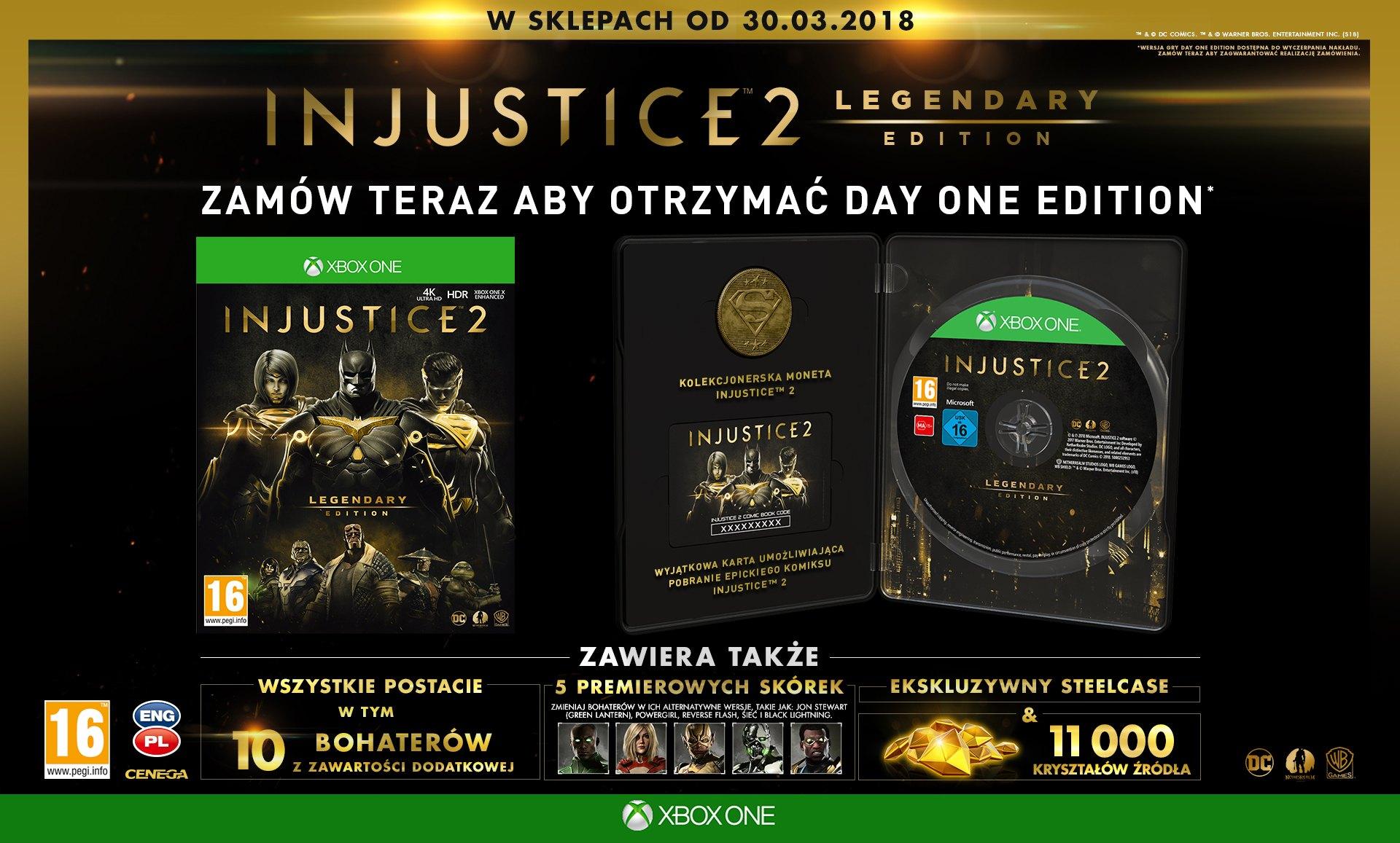 Injustice 2 - Edycja Legendary Gra na Xbox One (Kompatybilna z Xbox Series X)