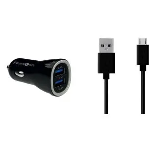 Ładowarka samochodowa Reinston ELSA06 kabel microUSB Czarny