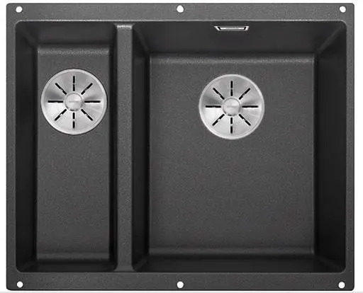 Zlewozmywak Blanco SUBLINE 340/160-U 523558 Komora z prawej strony Granitowy Antracyt