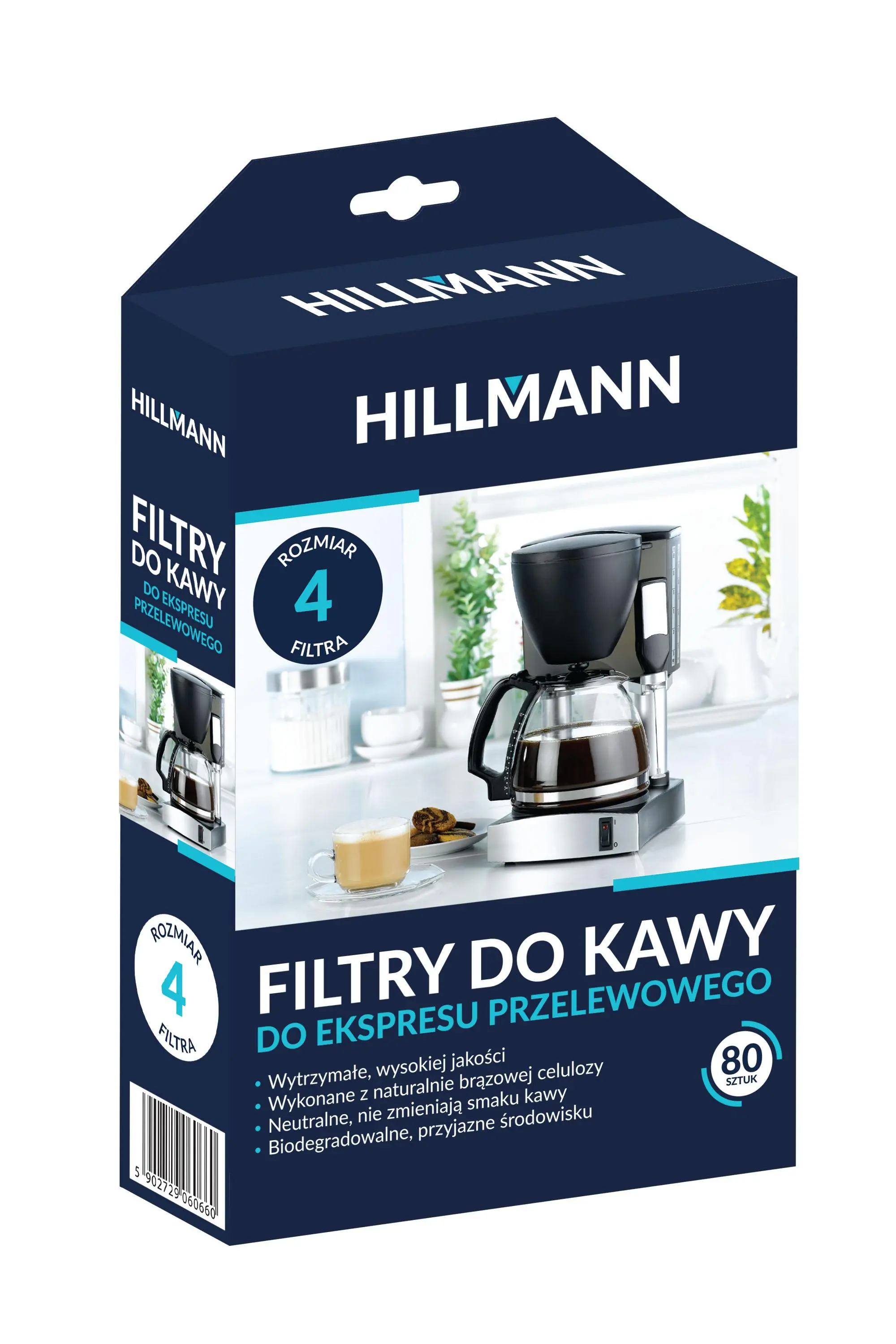 Filtry do kawy HILLMANN 1X4 80szt.