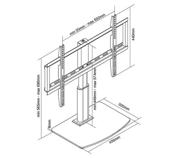 Techlink TTM602 od 40" do 65" Max 40kg