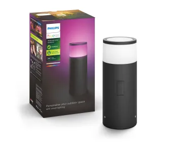 Zewnętrzna latarnia Philips Calla Hue Pedestal Black 17420/30/P7