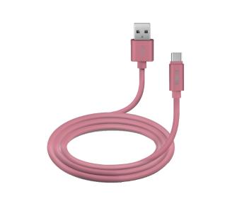 Kabel SBS TECABLPOLOTYPECP USB typ C silikon POLO 1m Różowy