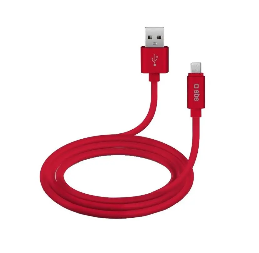 Kabel SBS TECABLPOLOMICUSBR Micro USB silikon POLO 1m Czerwony