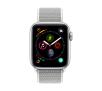Smartwatch Apple Watch 4 40mm Koperta z aluminium w kolorze srebrnym z opaską sportową w kolorze porcelanowym
