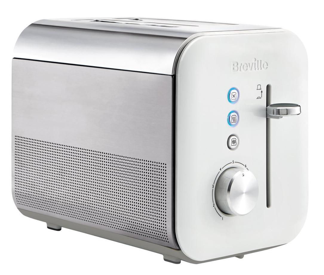 Toster Breville High Gloss VTT676X Ruszt do bułek Rozmrażanie 850W
