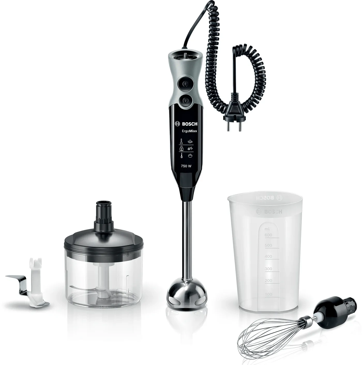 Blender Bosch ErgoMixx MSM67170 750W Mini rozdrabniacz Końcówka do ubijania