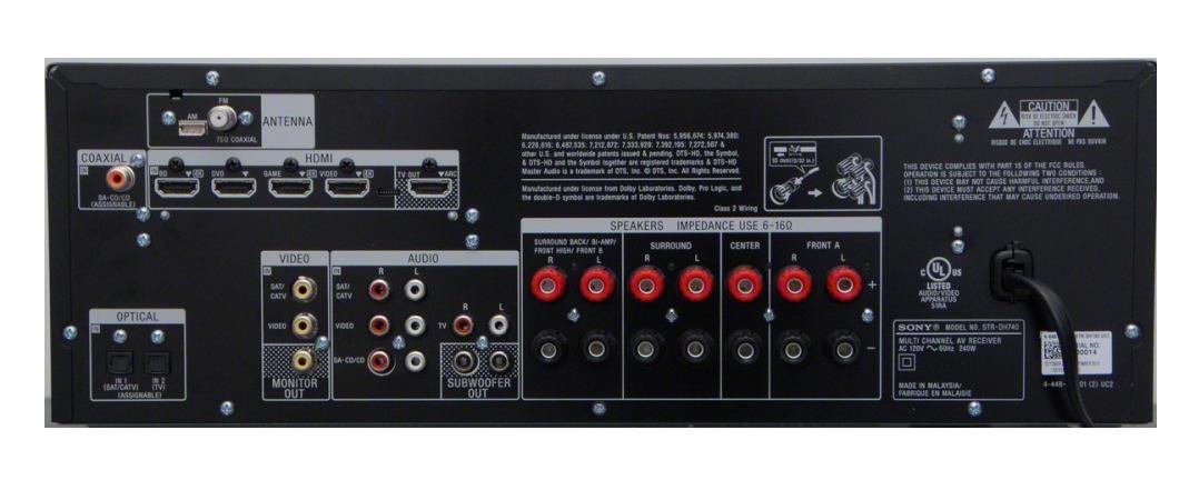 SONY AVアンプ STR-DH740 STR-DH740 主な仕様 | コンポーネントオーディオ | ソニー