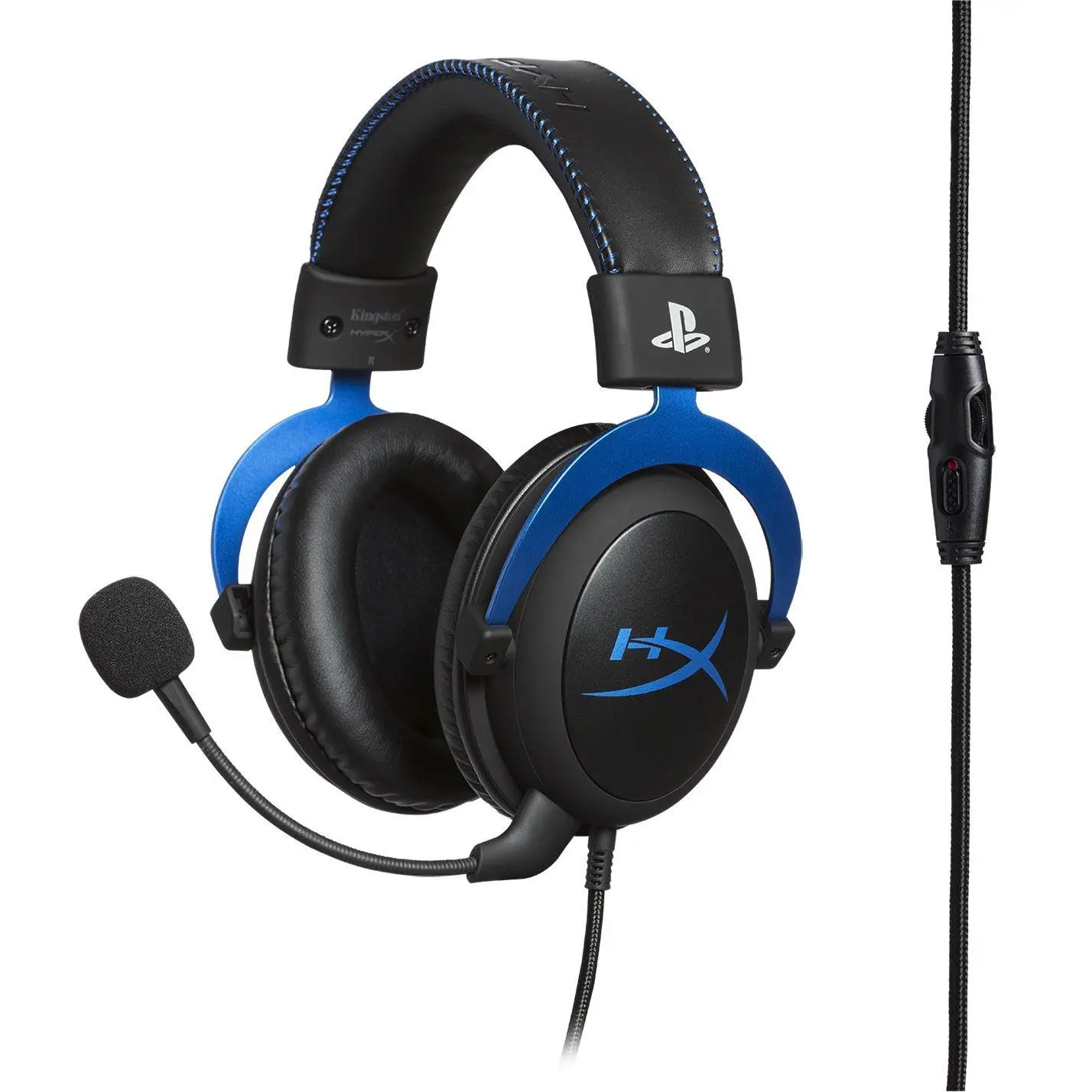 Słuchawki przewodowe z mikrofonem HyperX Cloud PS4 HX-HSCLS-BL/EM Nauszne Czarno-niebieski