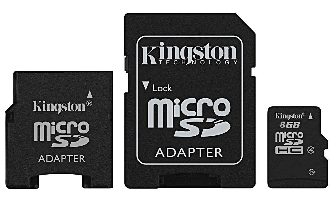 Kingston microSD 8GB + adapter miniSD/SD