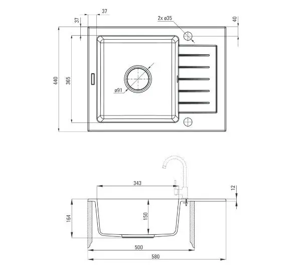 Deante Zorba ZQZ S11A Granitowy Szary metalik - DRUGI -30%, ALBO 5-TY ZA 1ZŁ - Kup na Raty - RRSO 0%