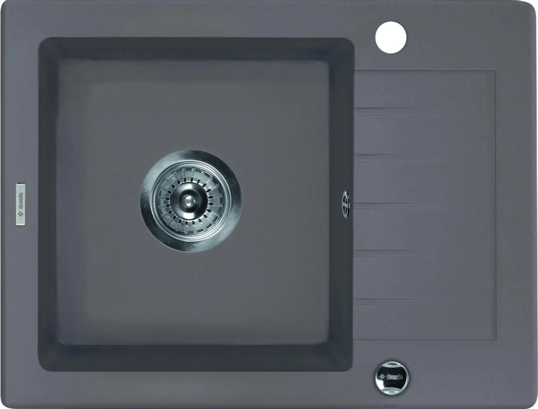 Zlewozmywak Deante Zorba ZQZ S11A Granitowy Szary metalik