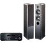 Zestaw stereo Yamaha MusicCast R-N602 (czarny), Indiana Line Nota 550 X (czarny dąb)