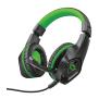 Słuchawki przewodowe z mikrofonem Trust GXT 404G Rana Xbox One Nauszne Czarno-zielony