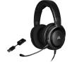 Słuchawki przewodowe z mikrofonem Corsair HS45 Carbon Surround 7.1 CA-9011220-EU Nauszne Czarny