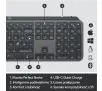 Klawiatura membranowa Logitech MX Keys Grafitowo-czarny