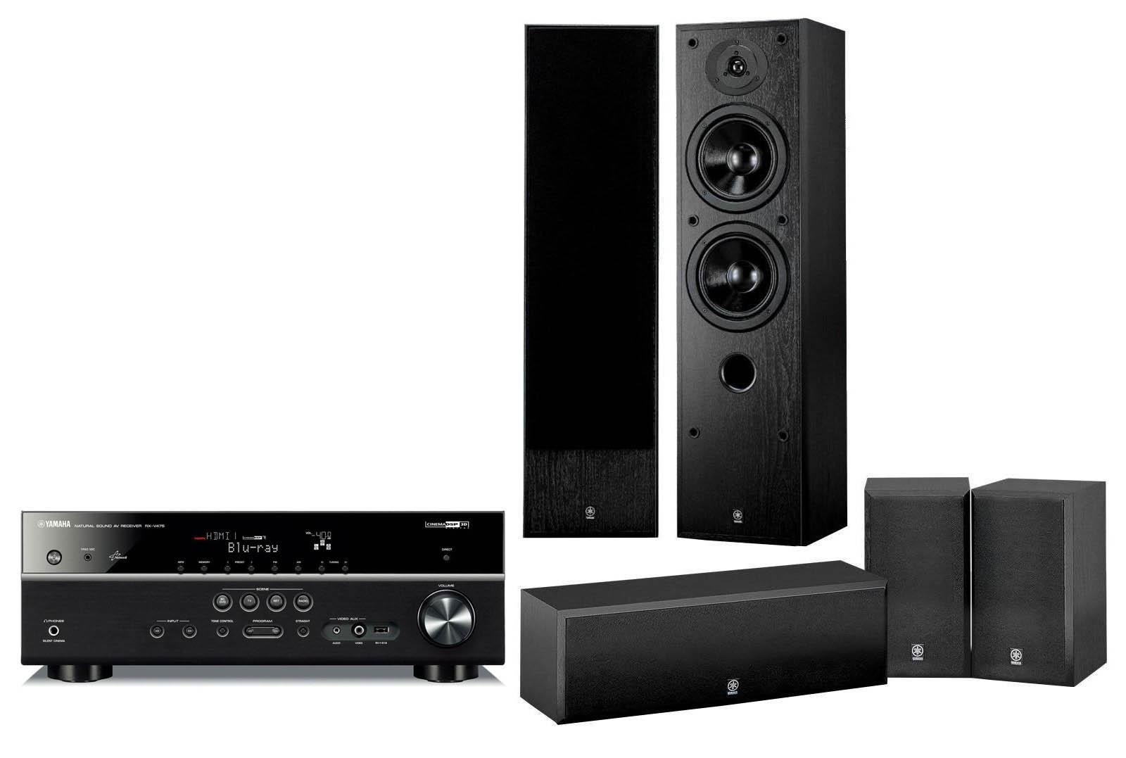 Zestaw kina Yamaha RX-V475B, NS-50/NS-P60 (czarny)